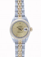 Rolex Pre-Owned 26mm Steel and Gold Datejust  with Fluted Bezel, Jubilee Bracelet and Champagne Dial
